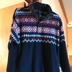 Polo Patterned Fleece Pullover